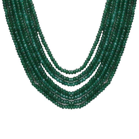 Semi-Precious Green Beads Necklace for Women