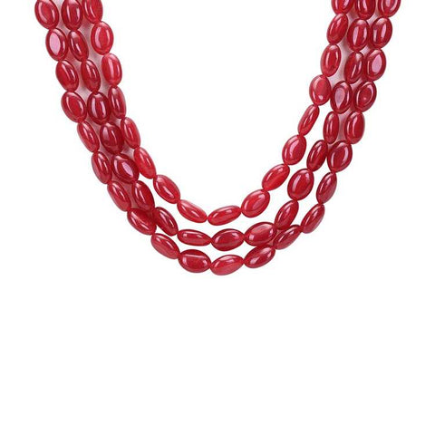 Exquisite Harmony: A Perfectly Balanced Natural Red Beads Necklace for Women