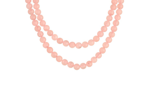 Earthy Enchantment: A Bohemian Natural Pink Beads Necklace for Women