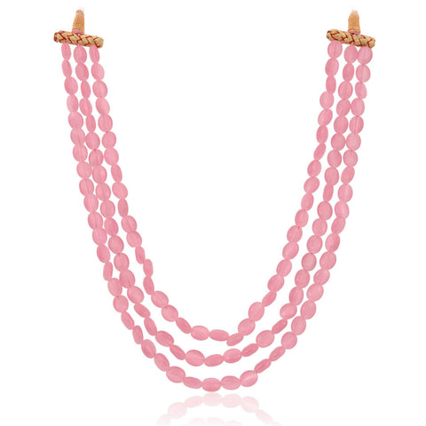 Floral Symphony: A Delicate Natural Finest Pink Beads Necklace for Women