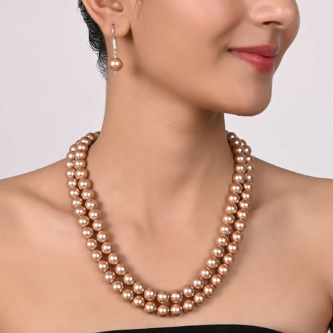 Experience the Timeless Elegance of AAA Quality Natural Bronze Pearl Necklaces for Women