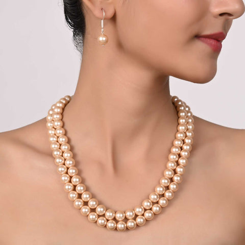 Indulge in the Luxury of Our Natural AAA Quality Beige Pearl Necklaces for Women