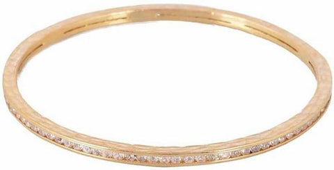 Gold Plated Multi Color 6 Pc American Diamond Channel Bangle Set