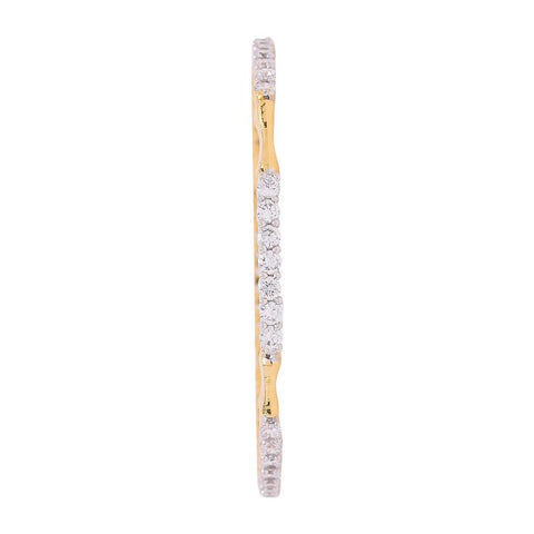 Gold Plated White CZ American Diamond Bangle