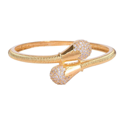 18Kt Gold Plated American Diamond White CZ Bangle