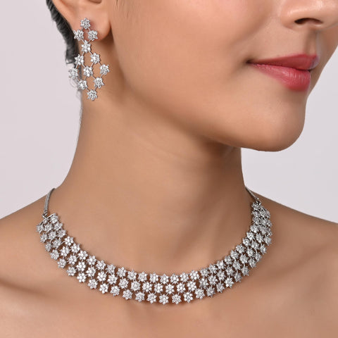 Luxurious CZ Necklace Set for a Glamorous Touch