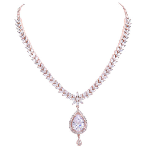 Charming Handcrafted Cubic Zirconia Necklace for Women