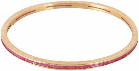 Gold Plated Multi Color 6 Pc American Diamond Channel Bangle Set