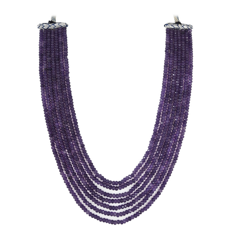 Semi-Precious Amethyst Beads Necklace for Women