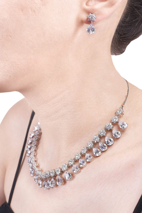 Charming Handmade CZ Necklace Set Jewelry for Women - An Everyday Essential