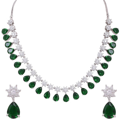 Luxurious Handmade CZ Necklace Set Jewelry for Women - Add a Touch of Sparkle