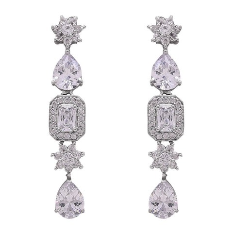Glittering Handcrafted CZ Necklace Set - A Stunning Jewelry Piece for Women