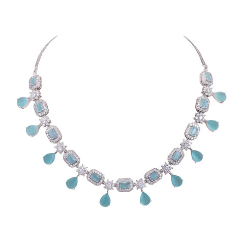 Charming Handcrafted CZ Necklace Set - A Lovely and Feminine Jewelry Piece